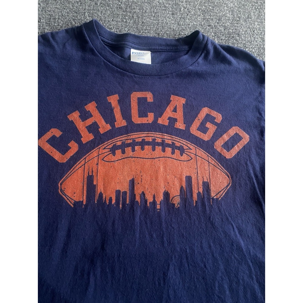 Chicago Bears Football Skyline Graphic T-Shirt Men's Size Small